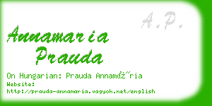 annamaria prauda business card